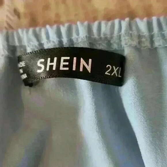 Shein baby Blue short sleeve crop  top US XXL - Picture 7 of 8